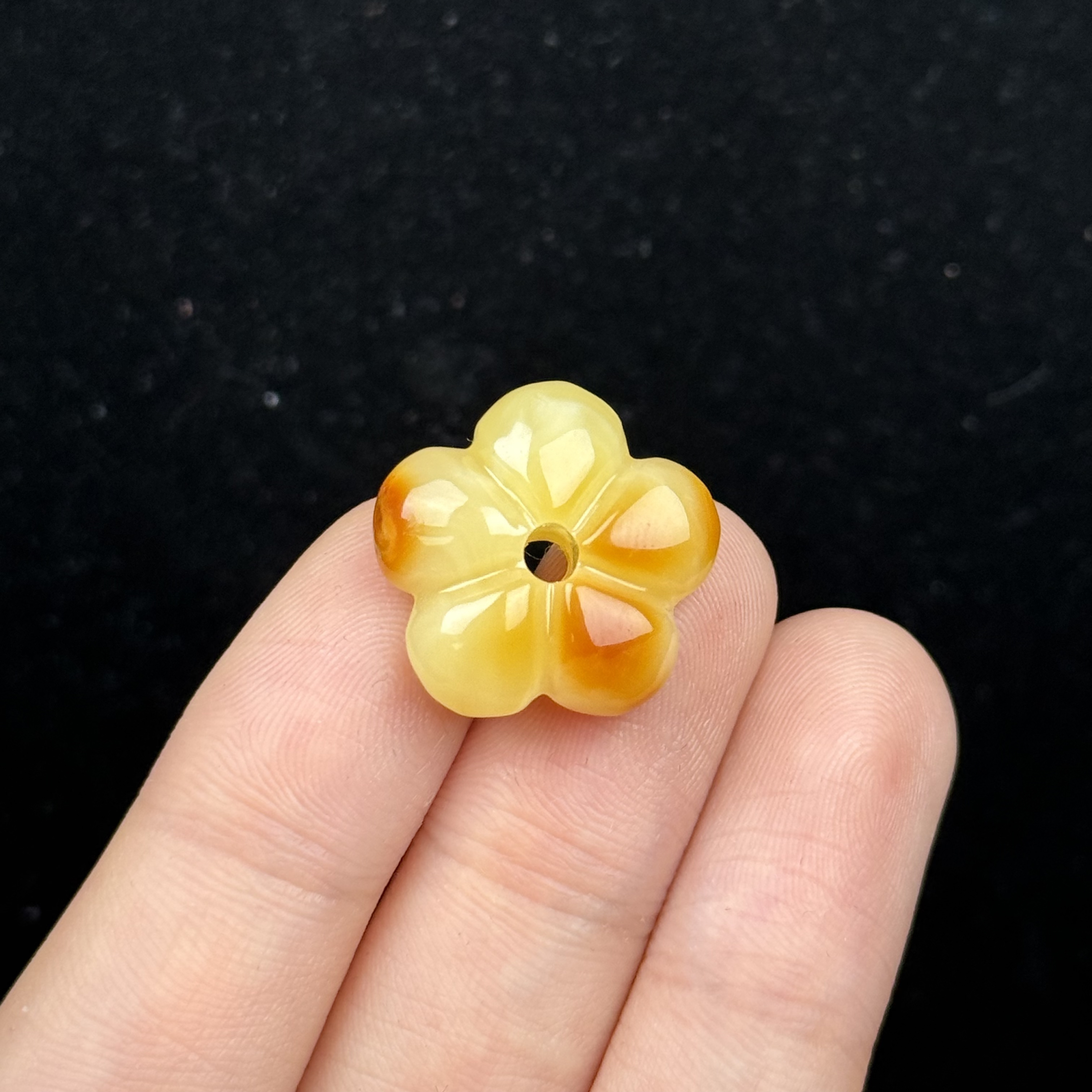 K9179天然原矿 蜜蜡小花 20*8mm支持复检假一罚十