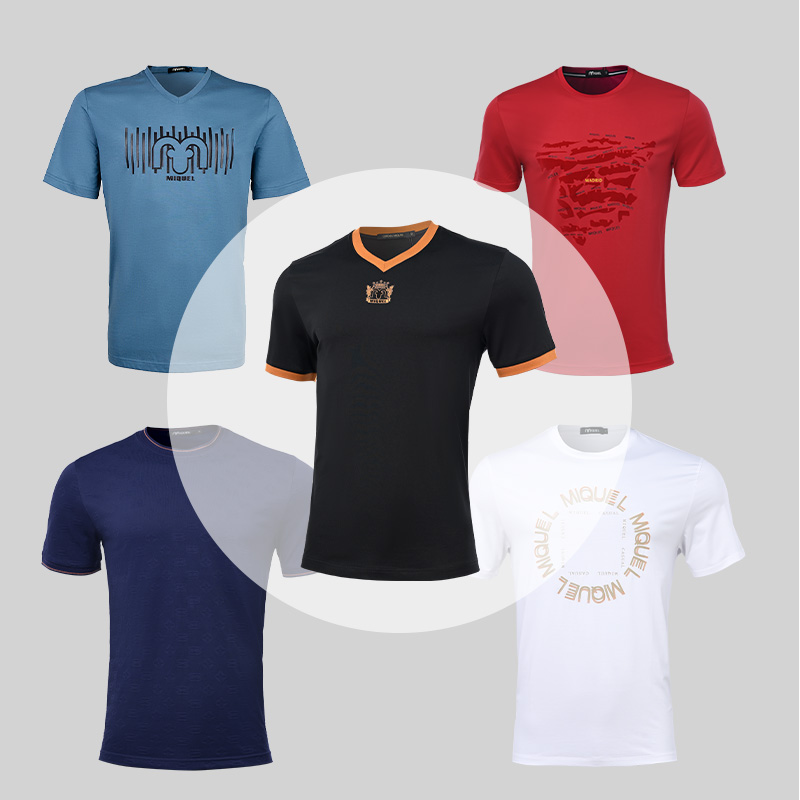 微瑕尾货/短袖T恤夏季舒适时尚印花日常休闲圆领V领透气