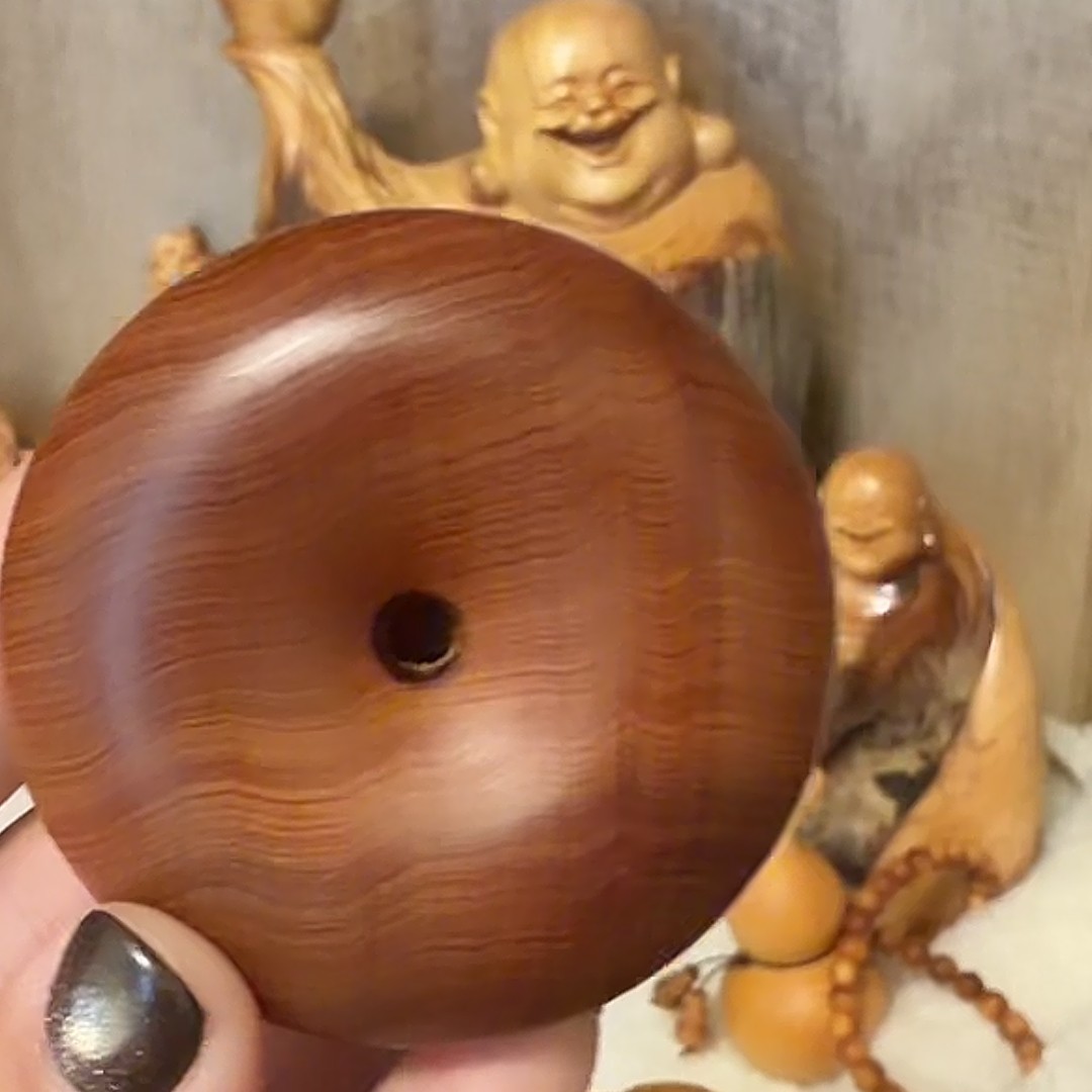 非金属木质吊坠 陈化老料经典款平安扣，可闻香（大号）