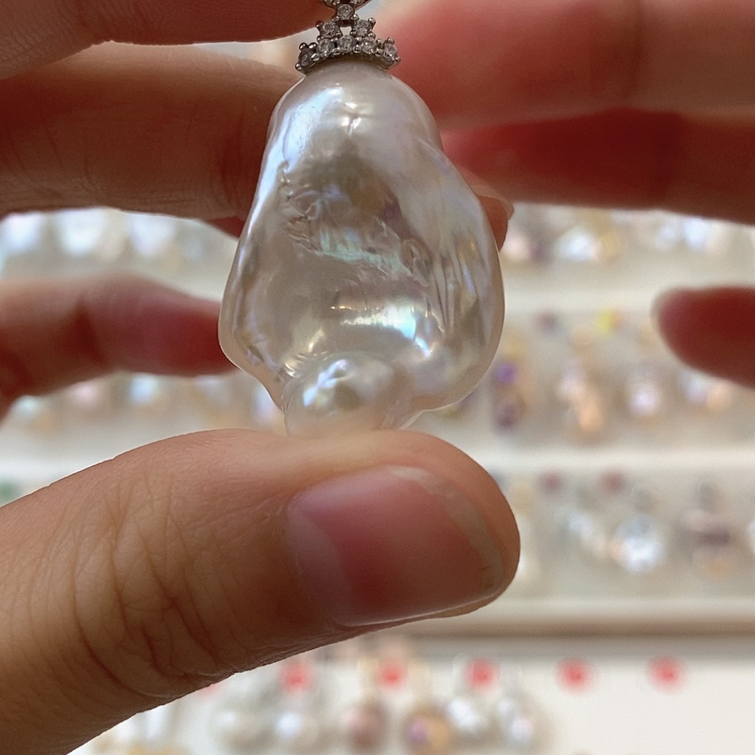 淡水珍珠颈饰银S925镶嵌