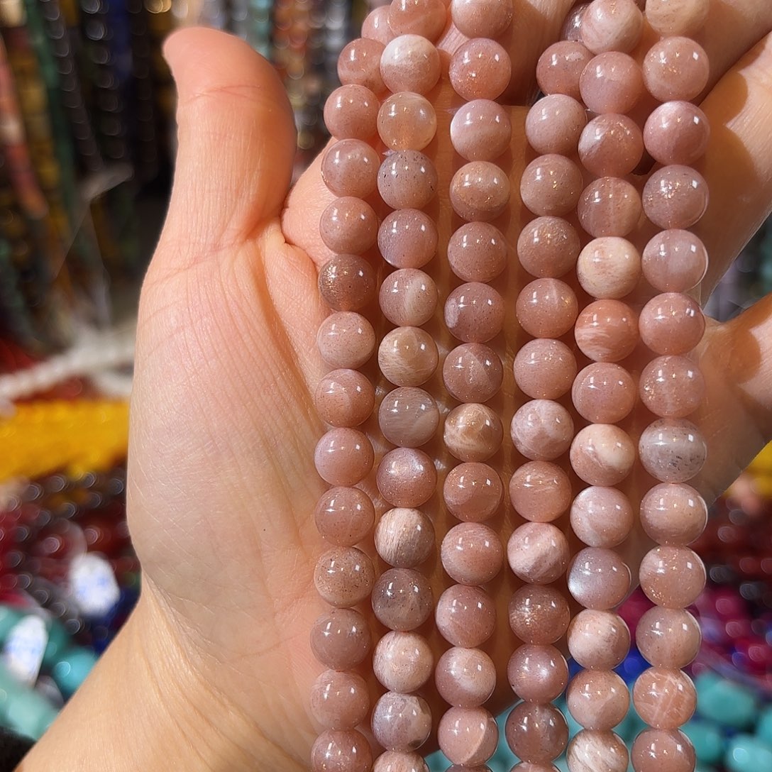 玛瑙/玉髓未镶嵌珠宝半成品橙月光卡8一条