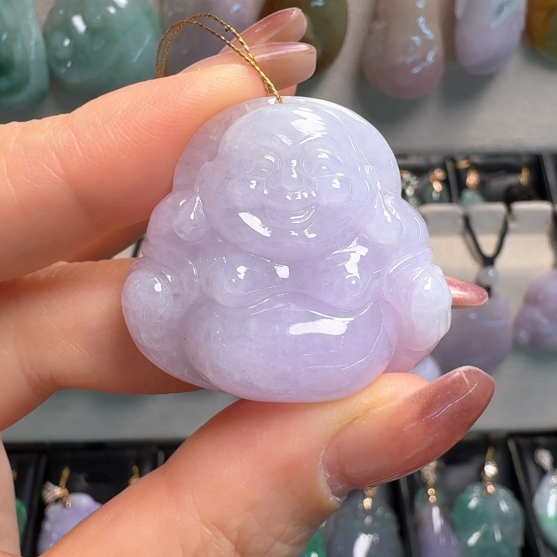 翡翠未镶嵌颈饰佛公