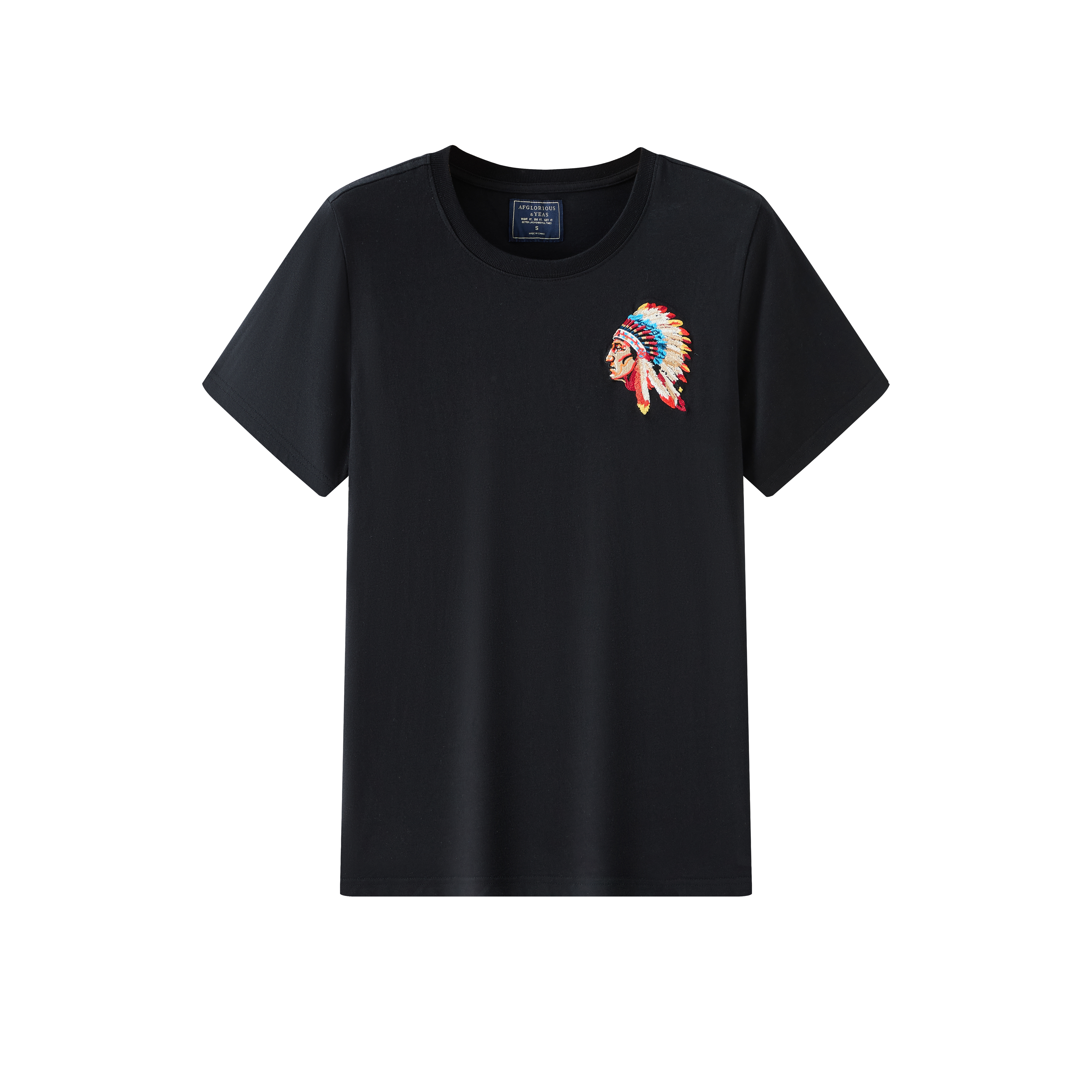 轻奢4万针刺绣日常夏季圆领T恤户外休闲上衣奢侈品打底衫男款半袖