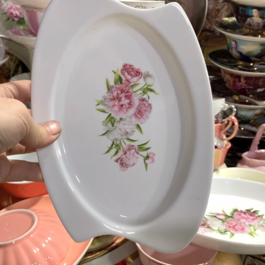 瓷片陶瓷小菜盘长20厘米宽14.5厘米