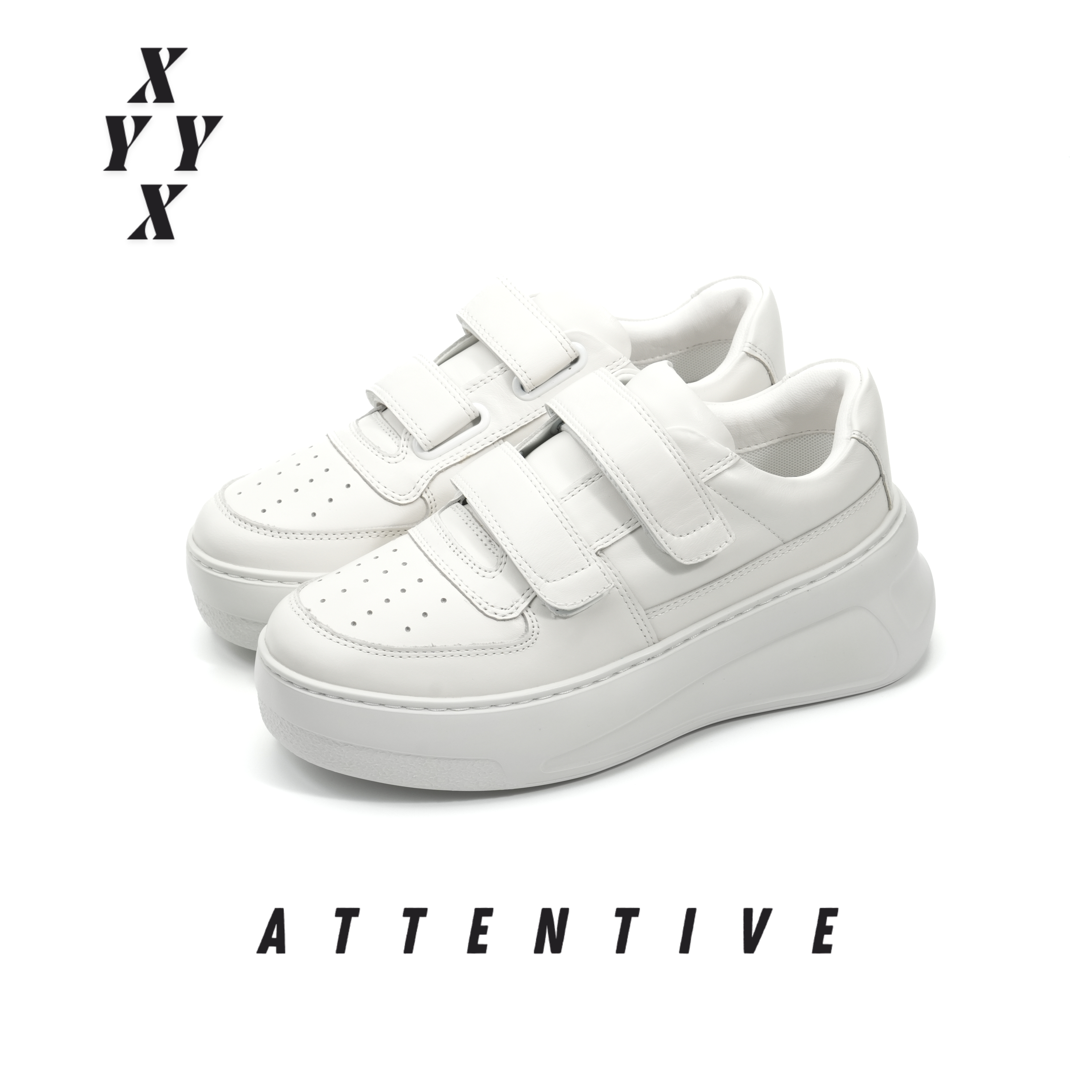 时尚春季增高款圆头软底时尚休闲鞋运动透气休闲鞋魔术贴XY006