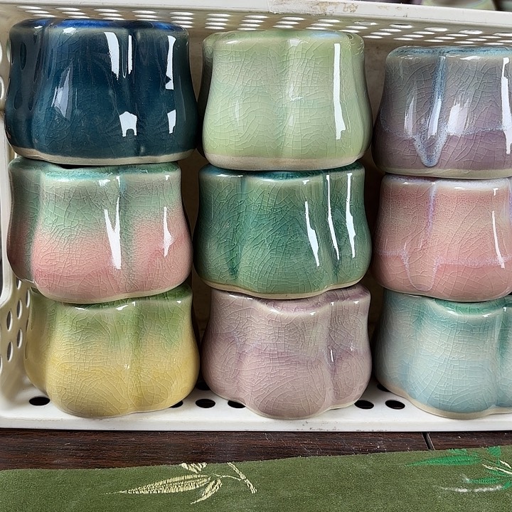 红陶量货/口高深浅搭配发6个