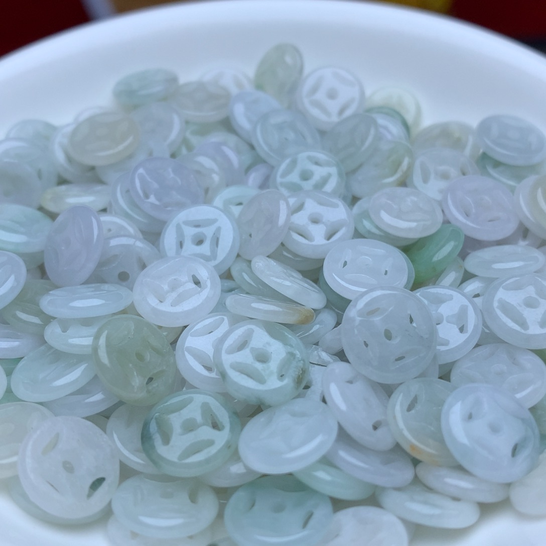 【闪购商品】翡翠手链未镶嵌卡10金钱扣50个