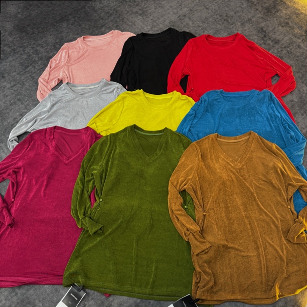 2026早春！胖妹妹单侧开衩宽松收腰遮肉显瘦大版衫