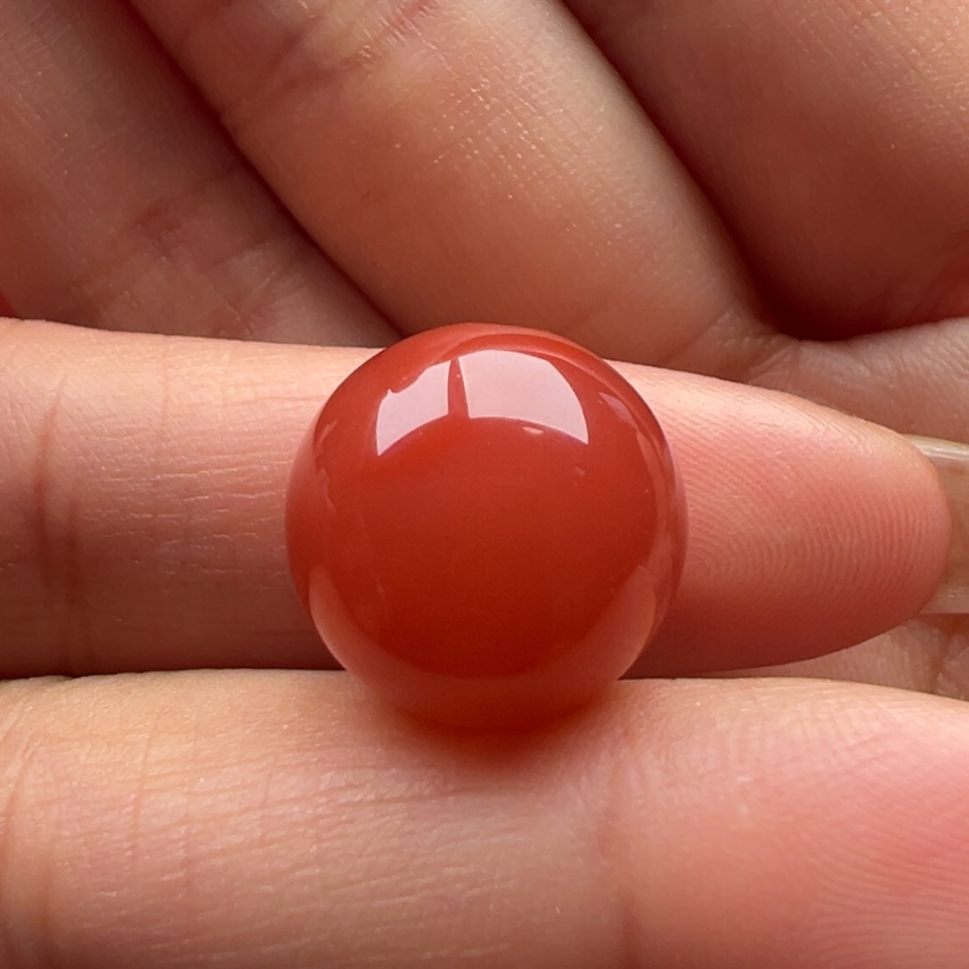 南红玛瑙未镶嵌圆珠14.6