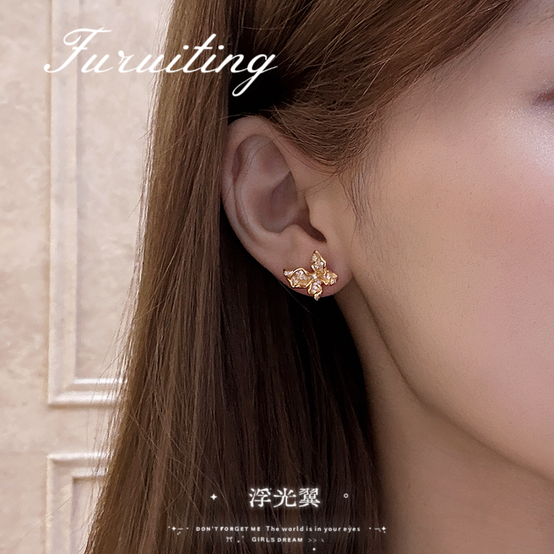 合金耳饰 【FURUITING高定】  拉丝工艺仙女耳钉