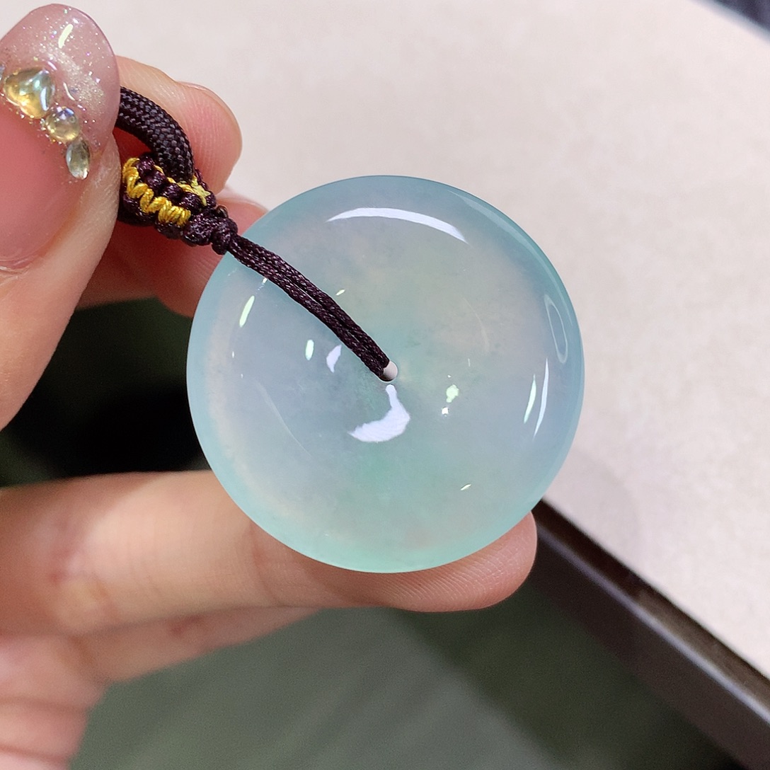 翡翠未镶嵌颈饰30-5.7