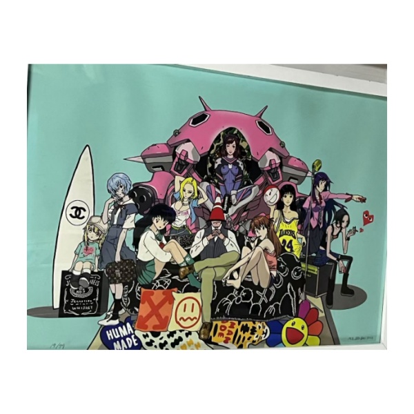 白白先生 潮流家族 动漫集合版画