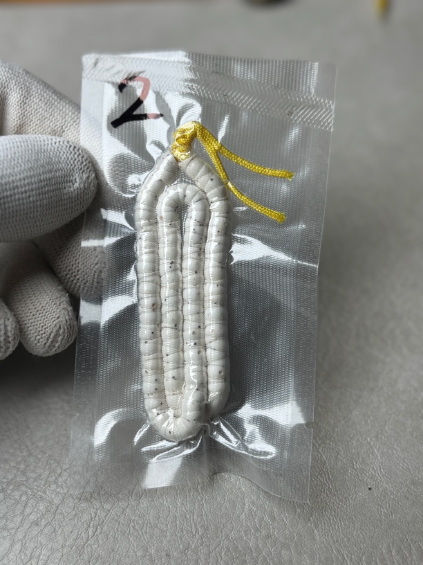 星月菩提石玉料骨瓷白卡6mm数星星大肠（3颗星）