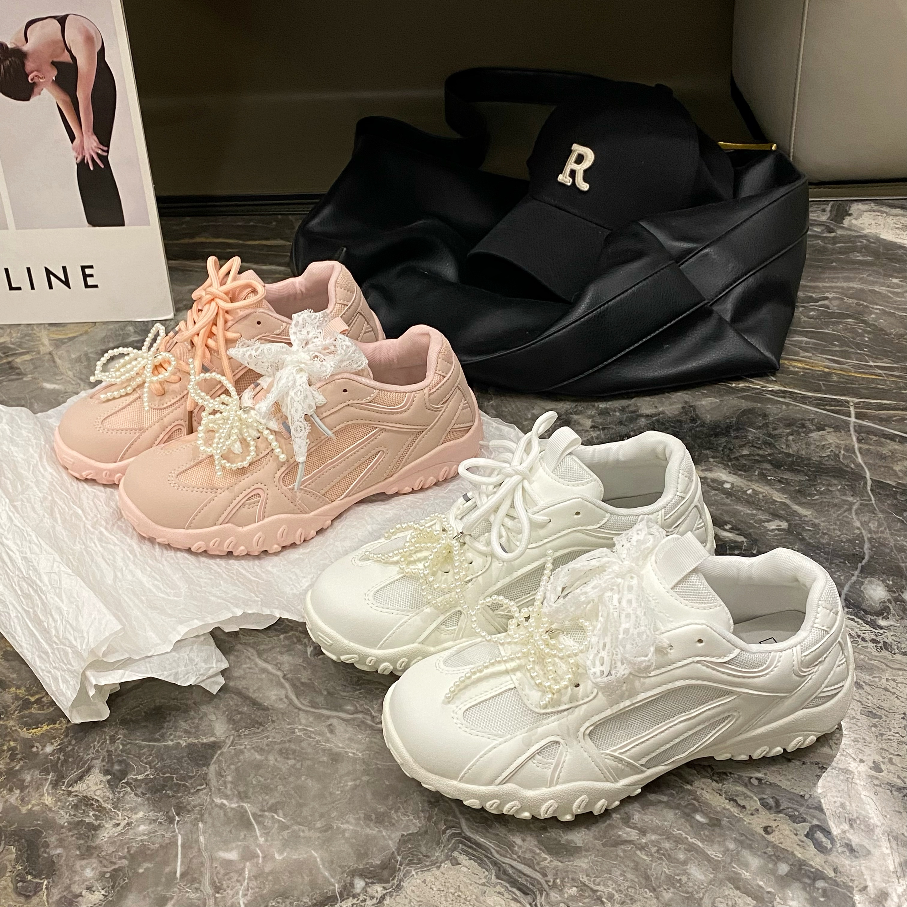 【猪猪家】月光芭蕾小个子增高休闲百搭春季小众系带女鞋软底软面