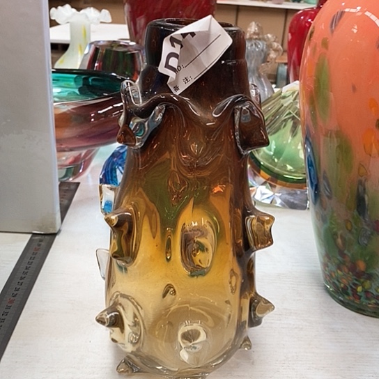 琉璃花瓶高28厘米口径5厘米