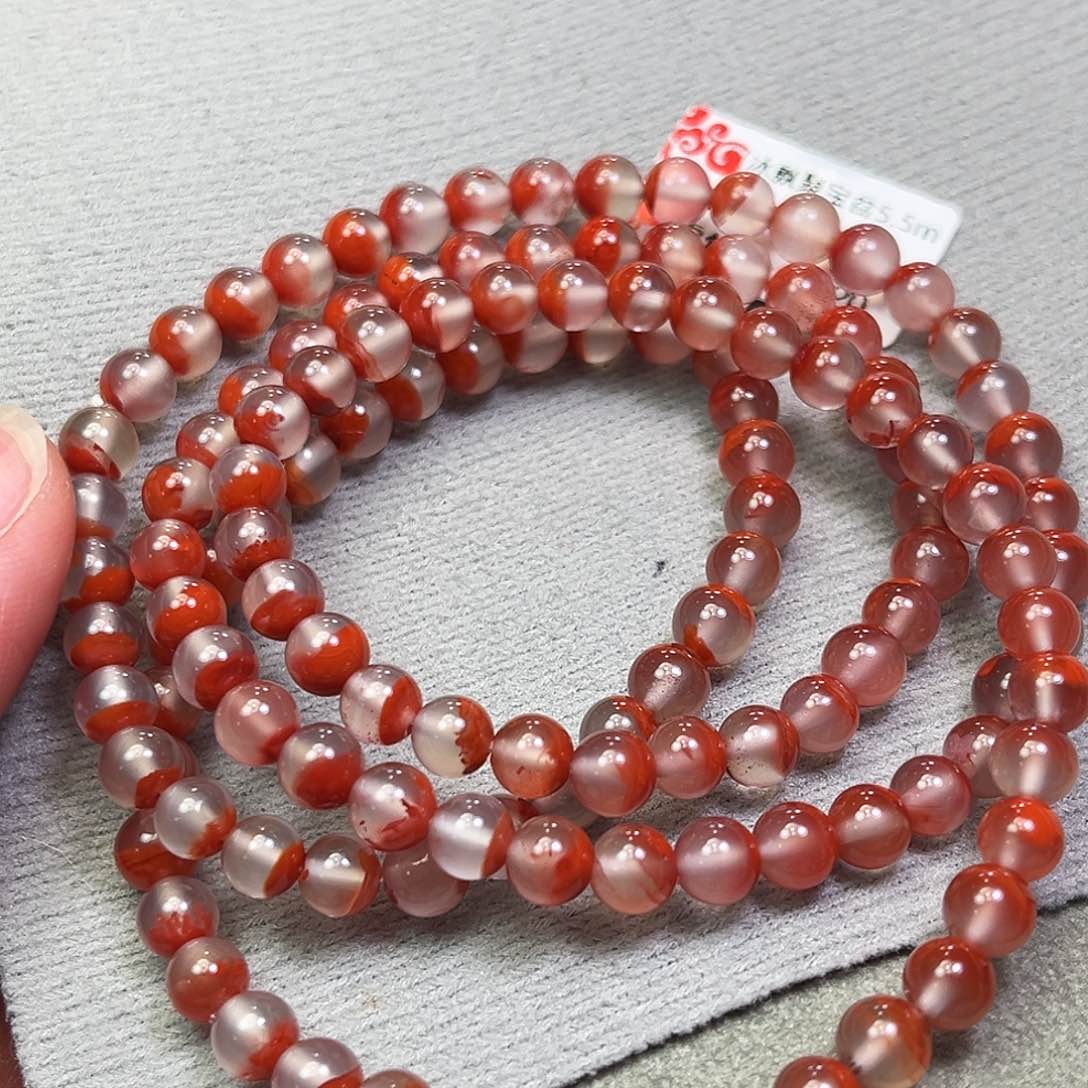 南红玛瑙原矿5.5mm未镶嵌