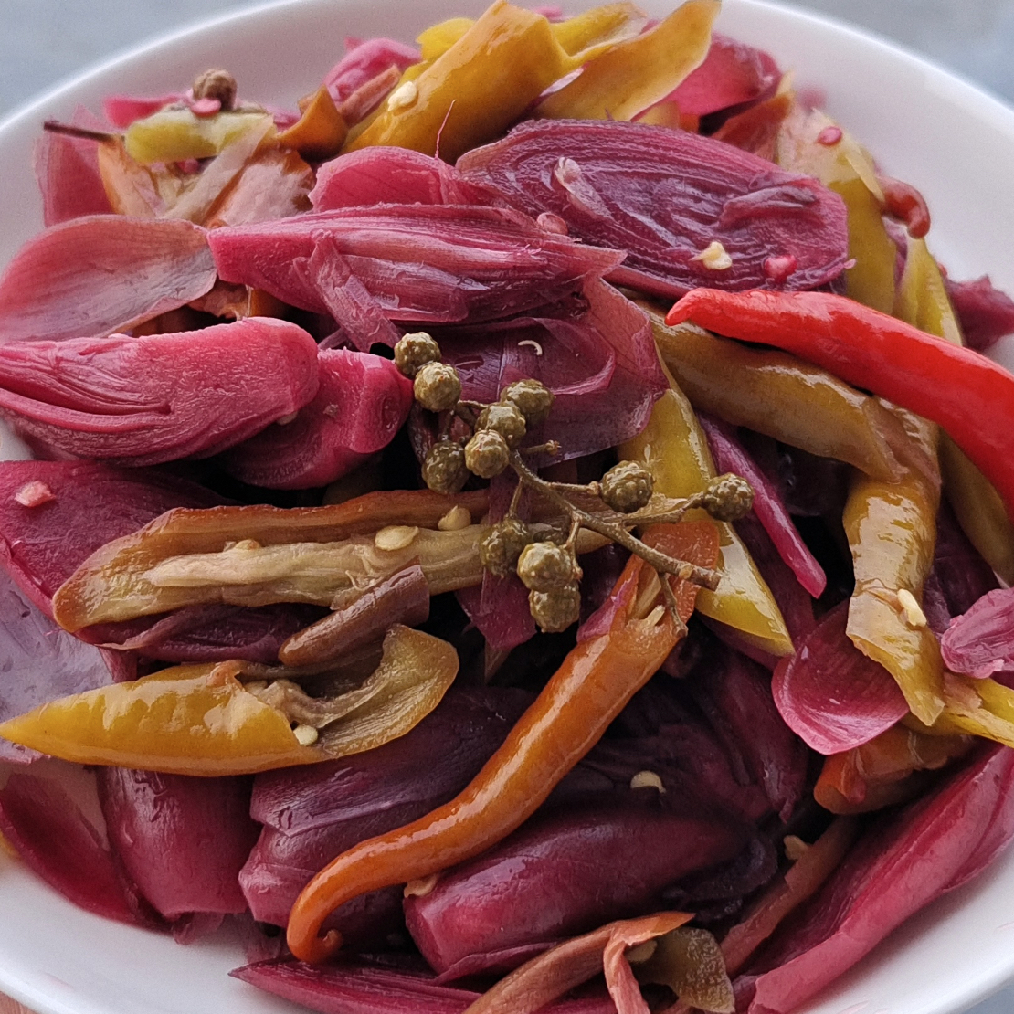 农家泡菜酸辣洋禾姜酸大蒜糖蒜两袋共500克