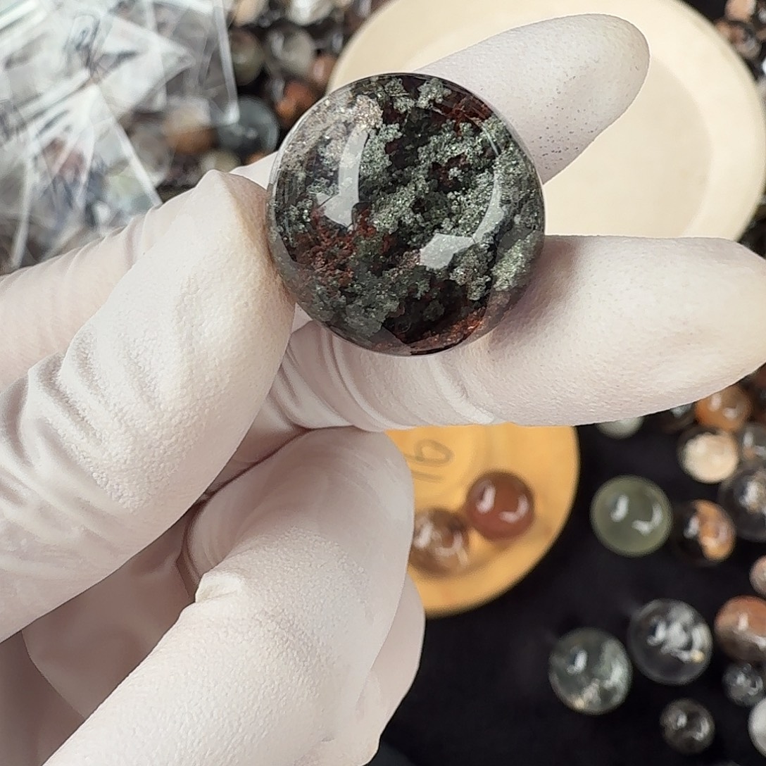 汤***麻水晶珠宝半成品未镶嵌幽灵定制不退换