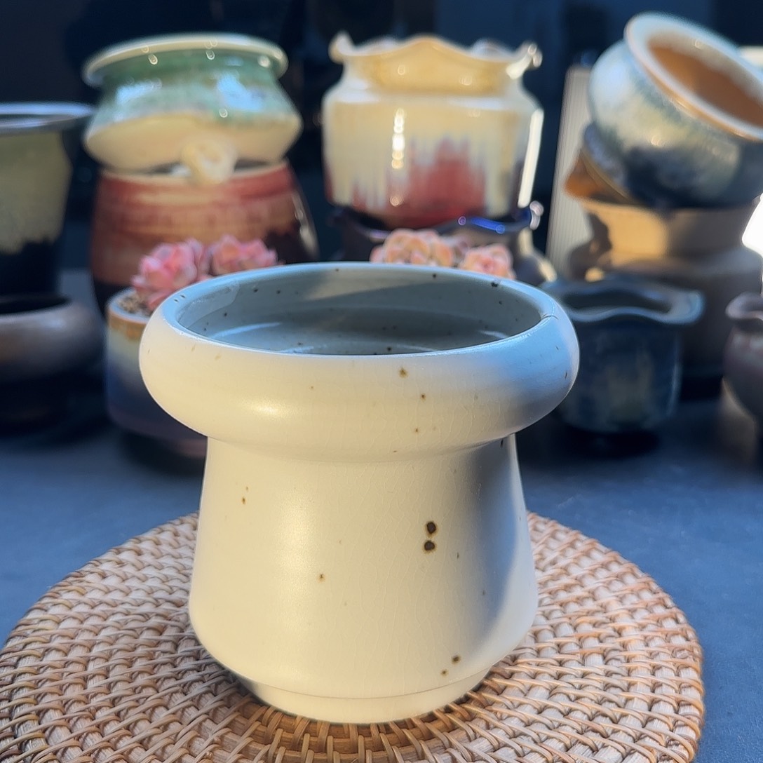 瓷片景德镇手工花盆