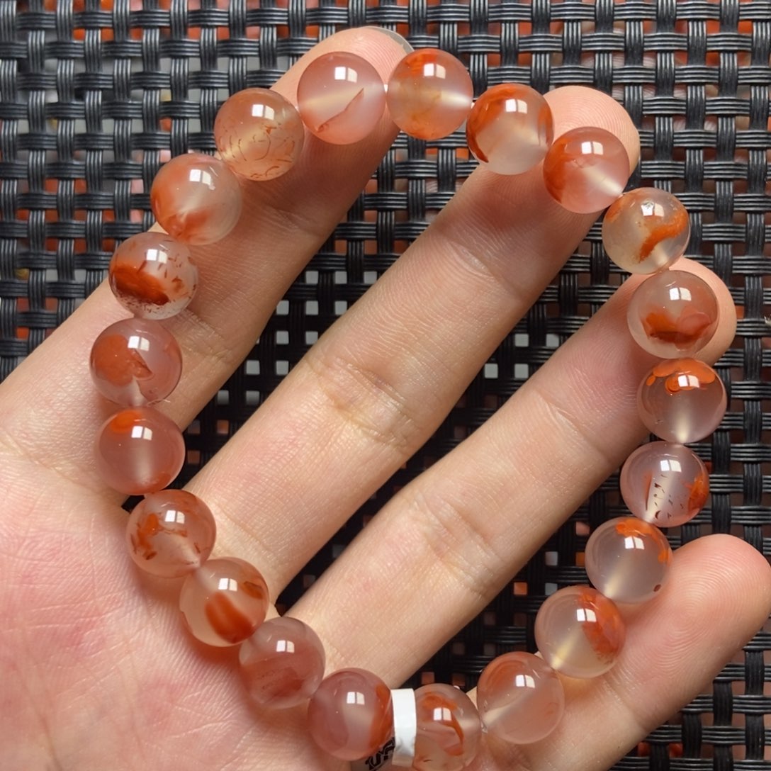 南红玛瑙未镶嵌手串9+’mm