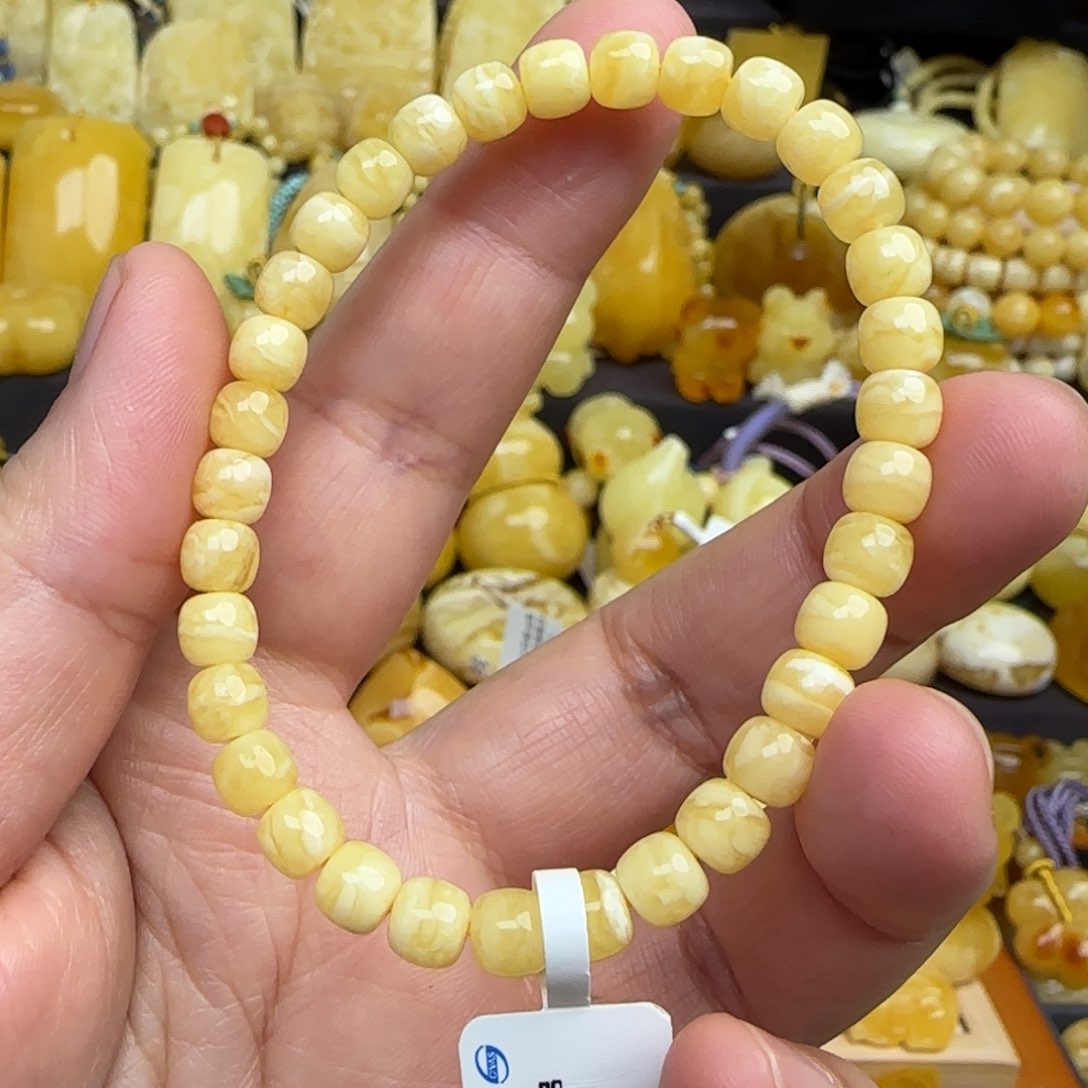 蜜蜡手链未镶嵌卍蜜蜡手串