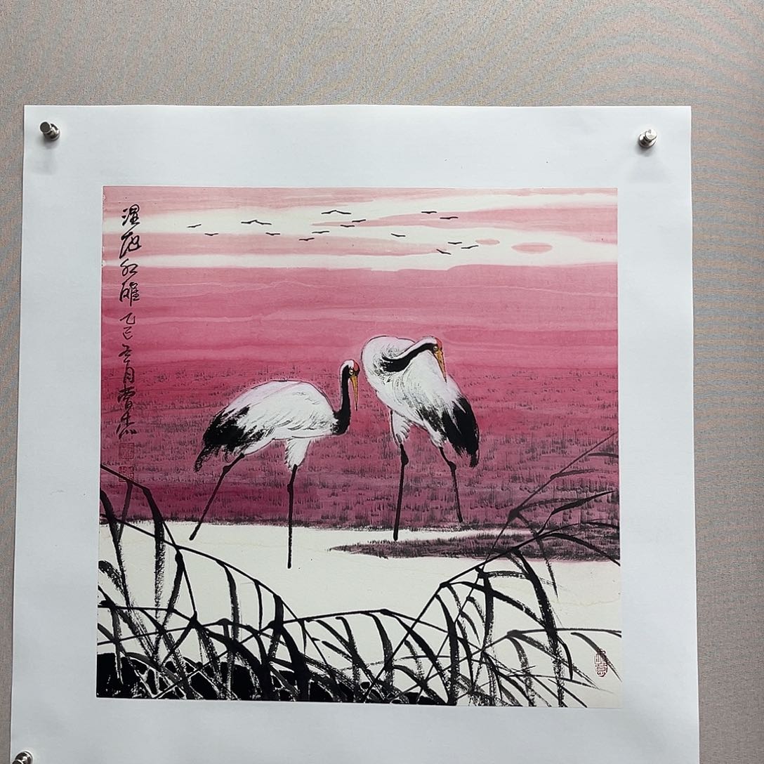 国画艺术家真人手绘