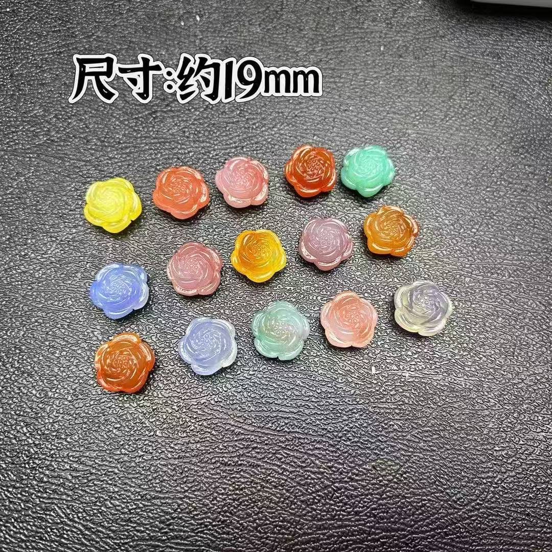 【天然玛瑙】山茶花 DIY手串 多样性发一