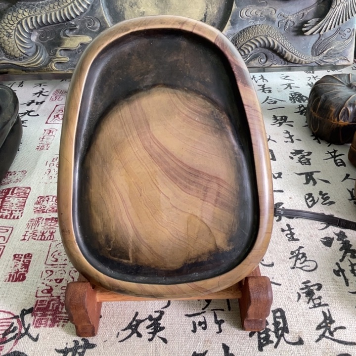 京***基红丝砚台好看简约