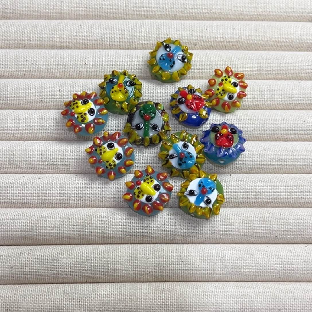 琉璃非金属狮子头12一颗