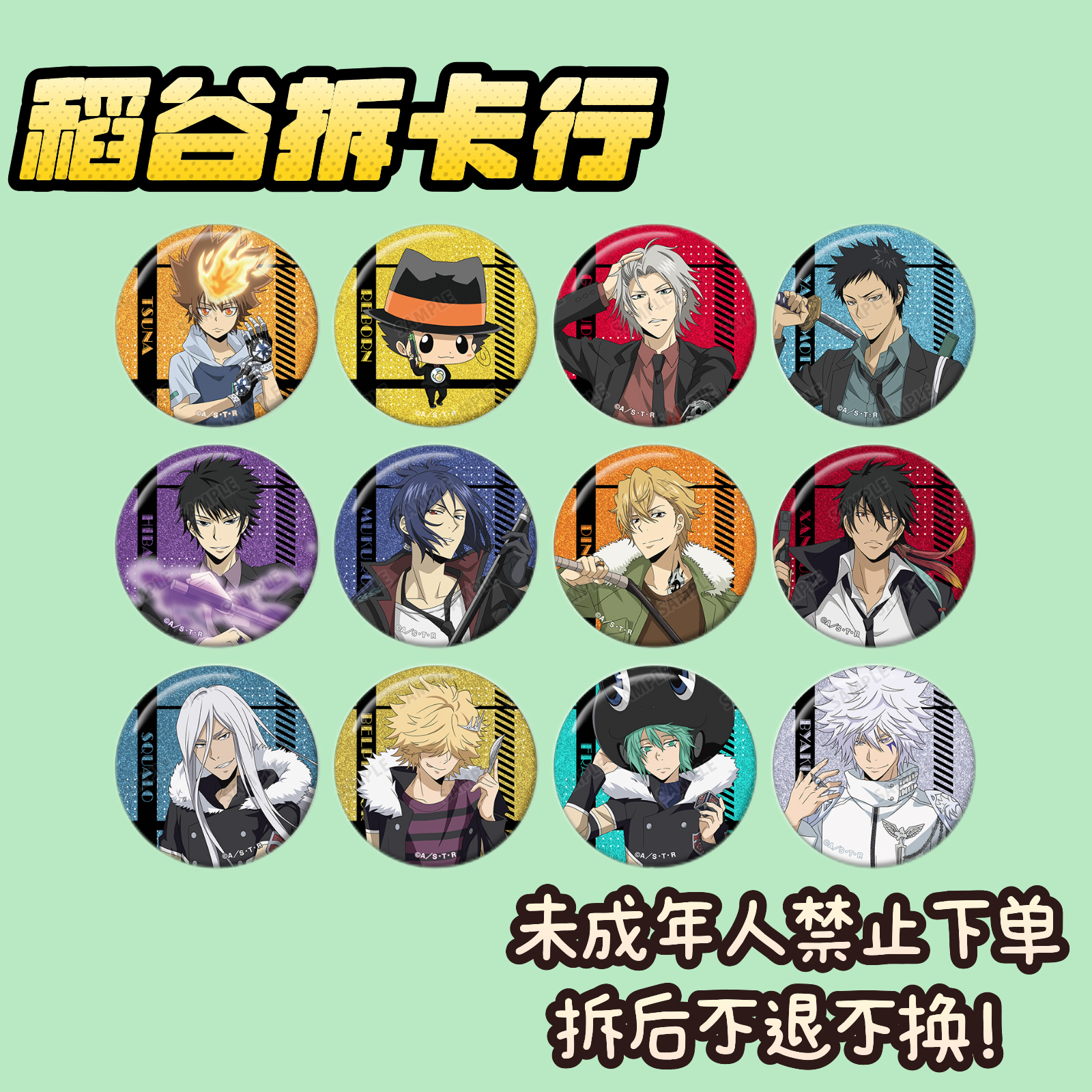 【家庭教师】战斗风全息吧唧·闪吧唧·拍立得（岛内代拆）