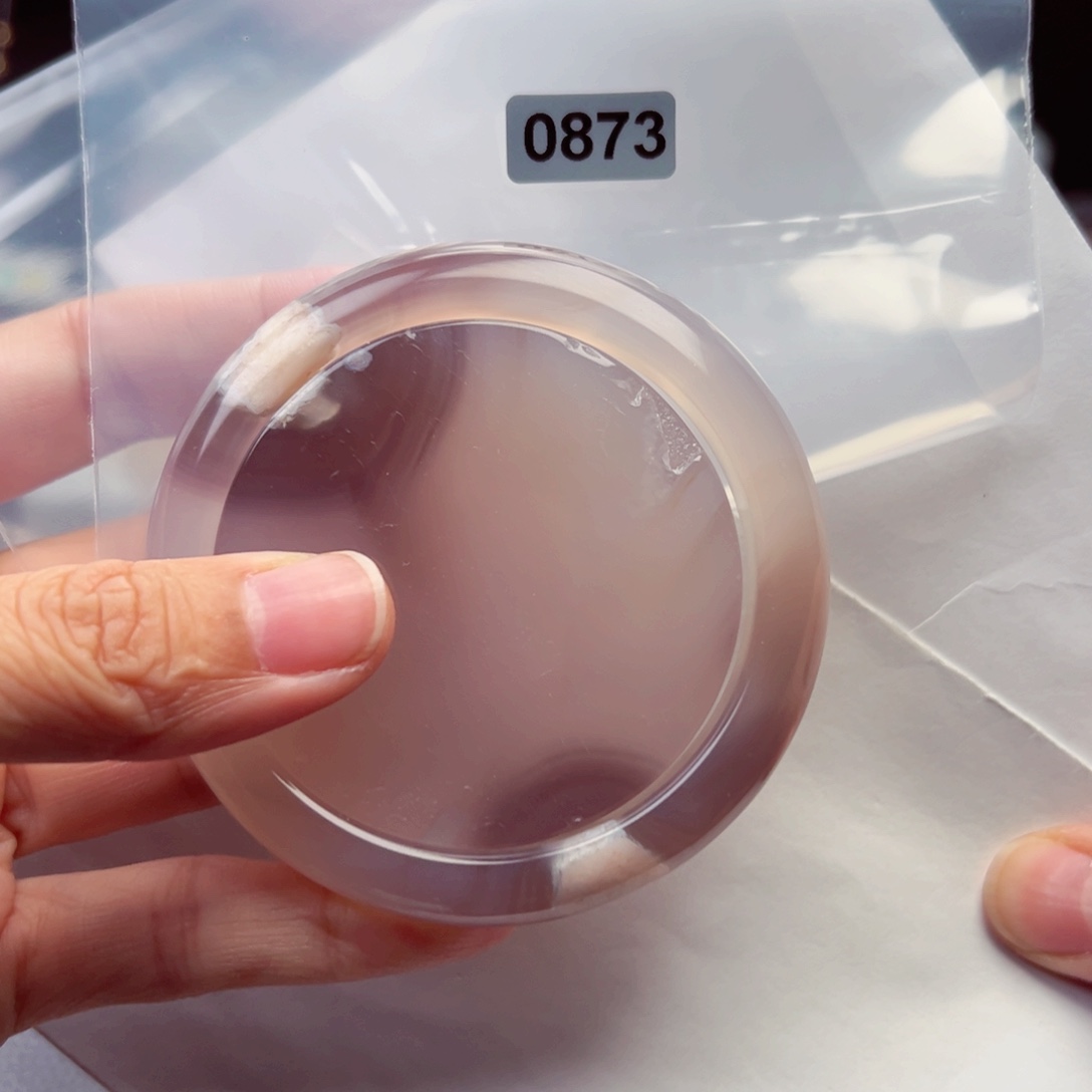 玛瑙/玉髓手镯未镶嵌烟*