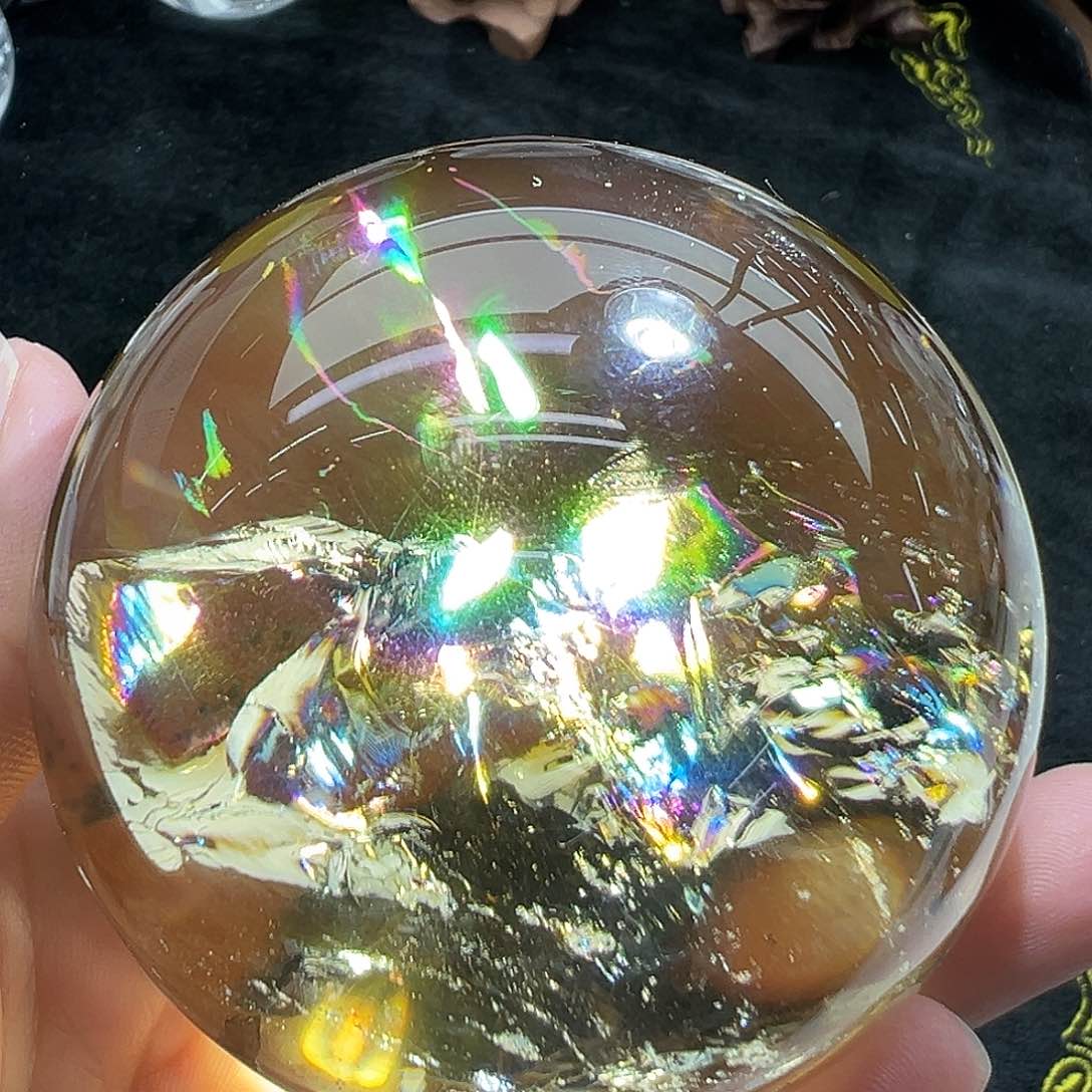 水晶水晶球摆件未镶嵌6.9c m