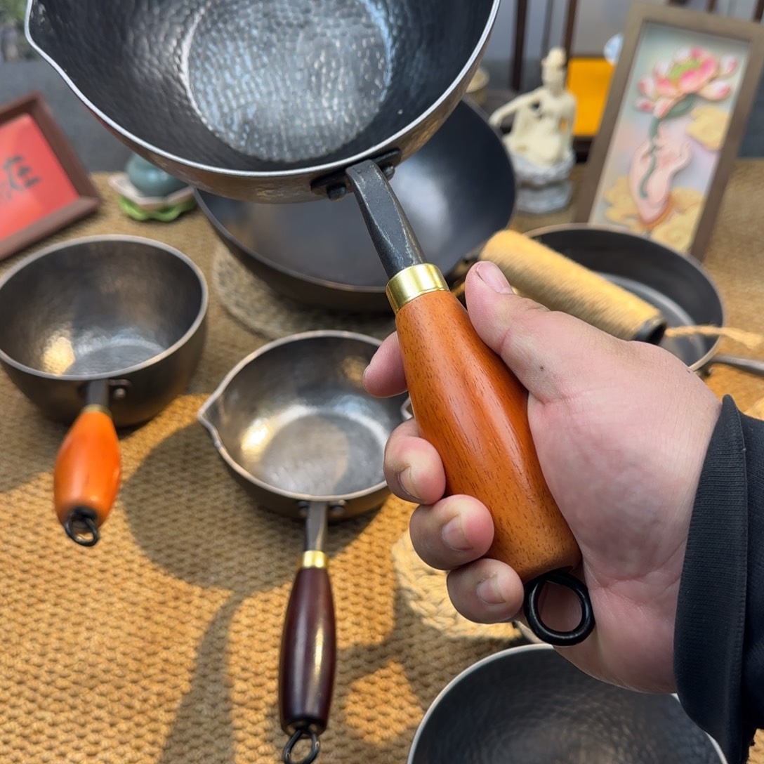 半***恕熟铁锅坤盛18cm手工小奶锅