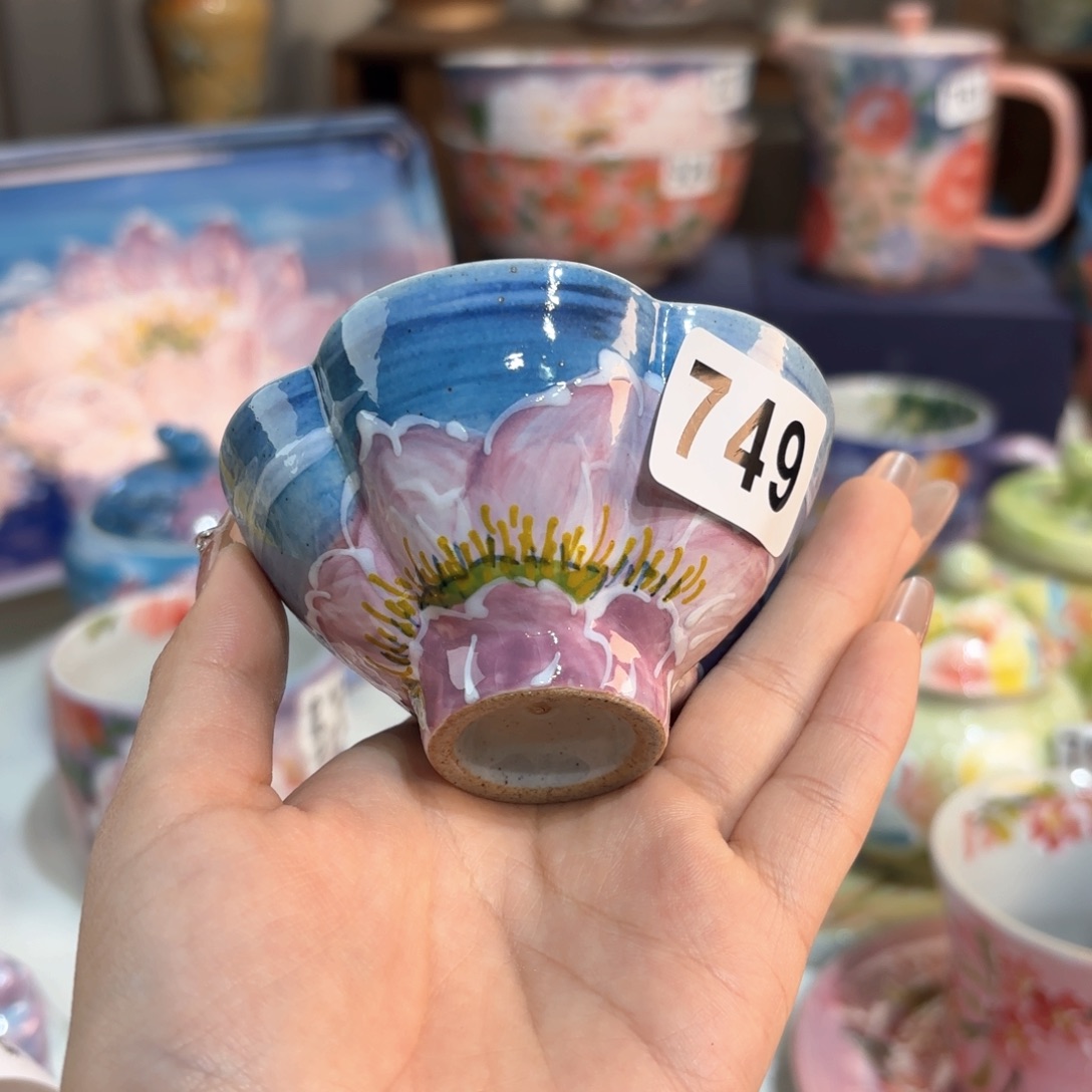 景德镇手绘高温釉下彩陶瓷茶具