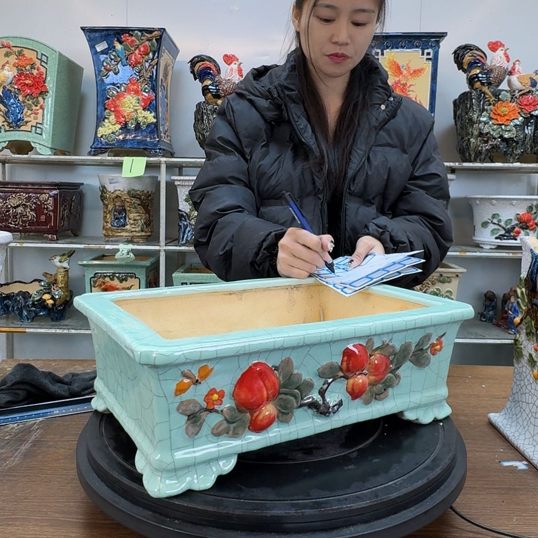 A***志长方盆内径31×20深度9