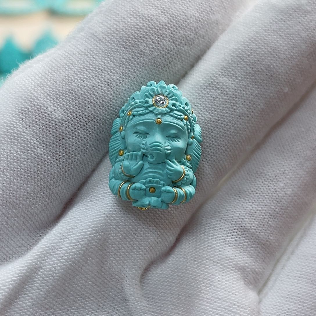 绿松石珠宝奇石未镶嵌