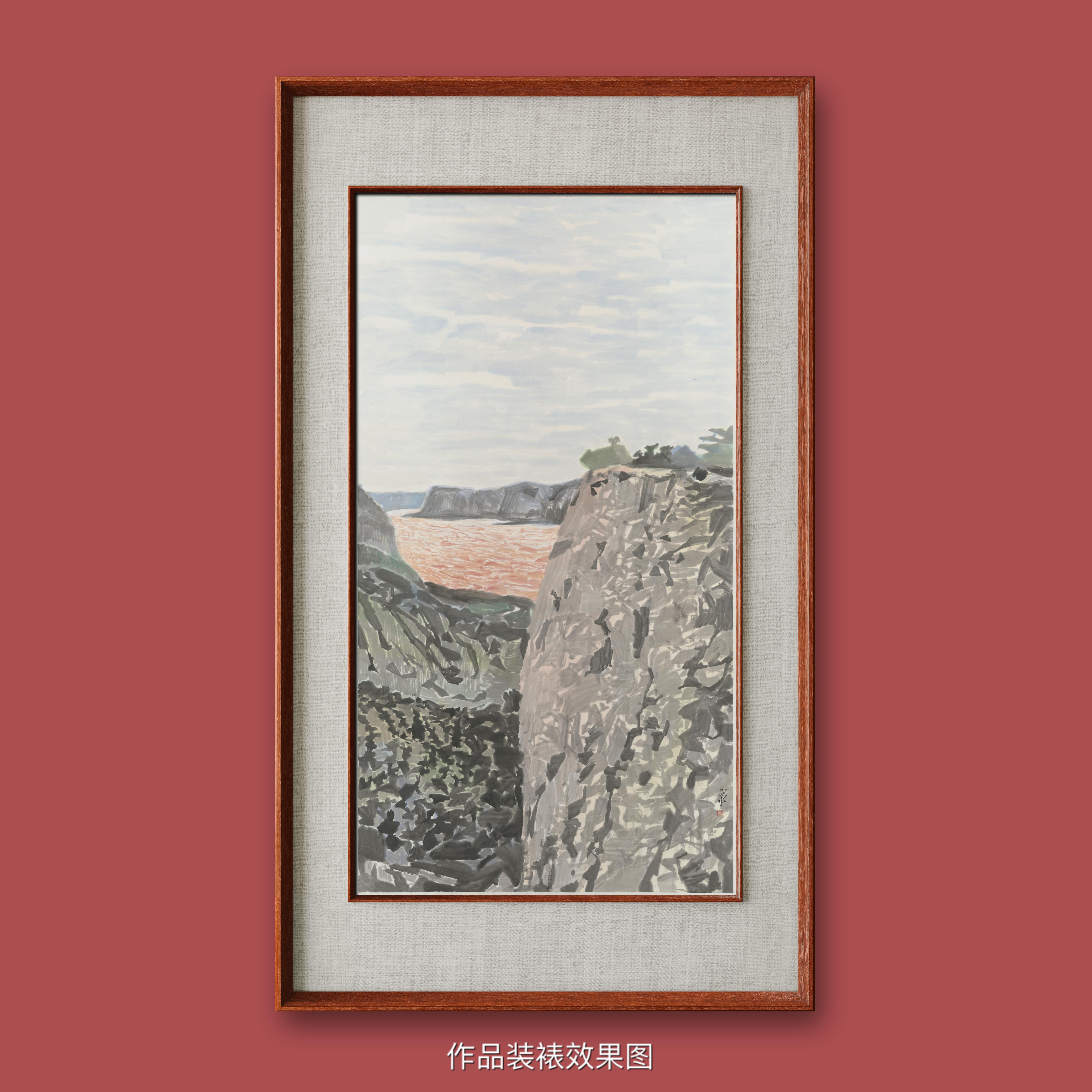 张玉泰展览精品力作六尺整张国画15.6平尺特殊题材山水写生精品