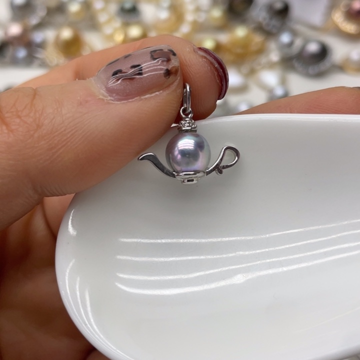 海水珍珠吊坠(不含链)银S925镶嵌