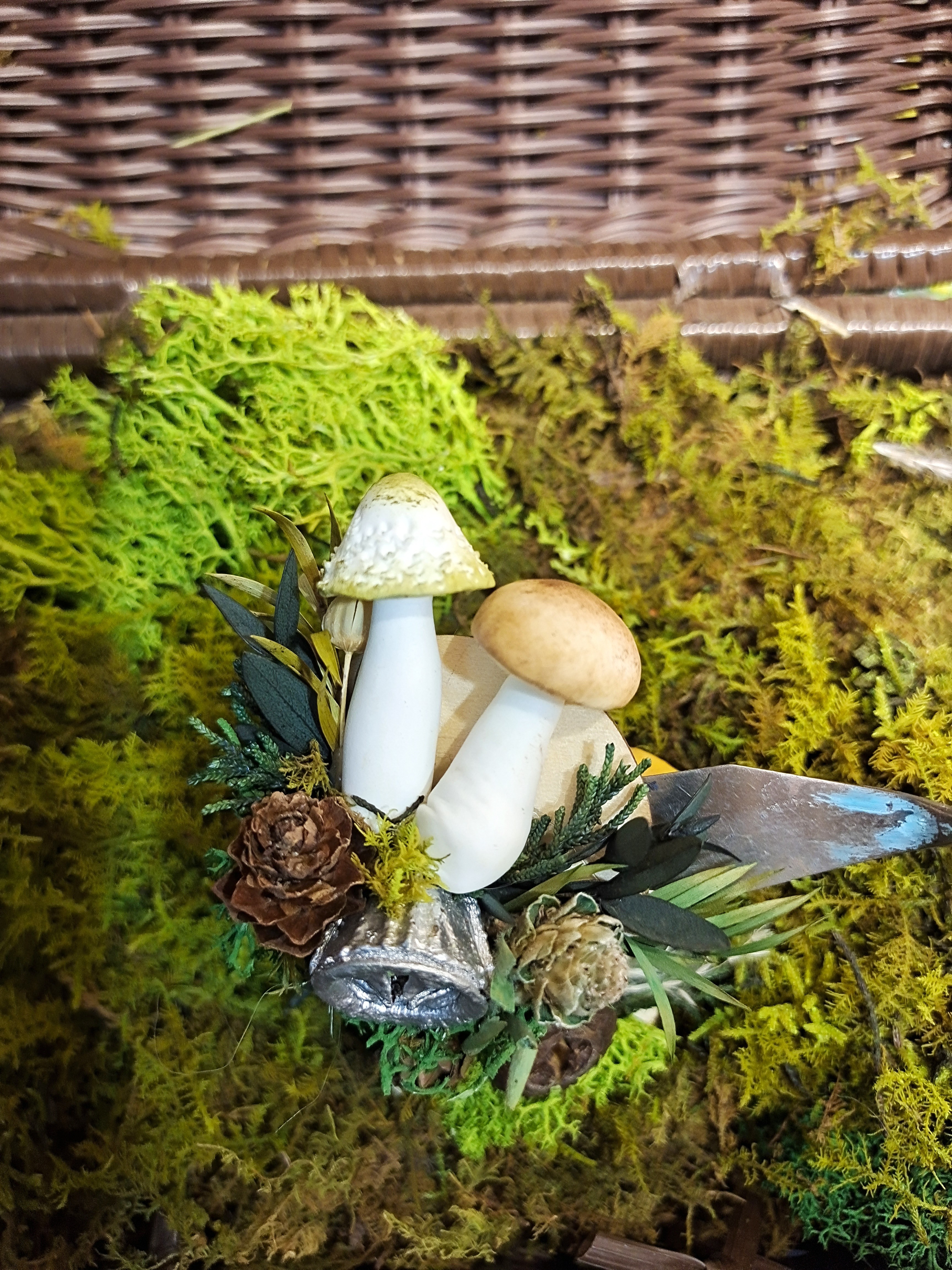 微景观蘑菇冰箱贴微景观手工孤品