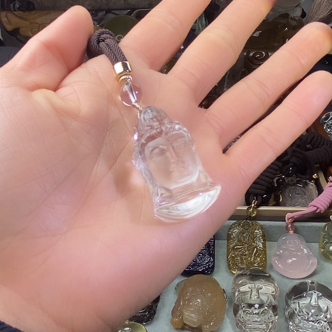 水晶套链未镶嵌张*源水晶吊坠