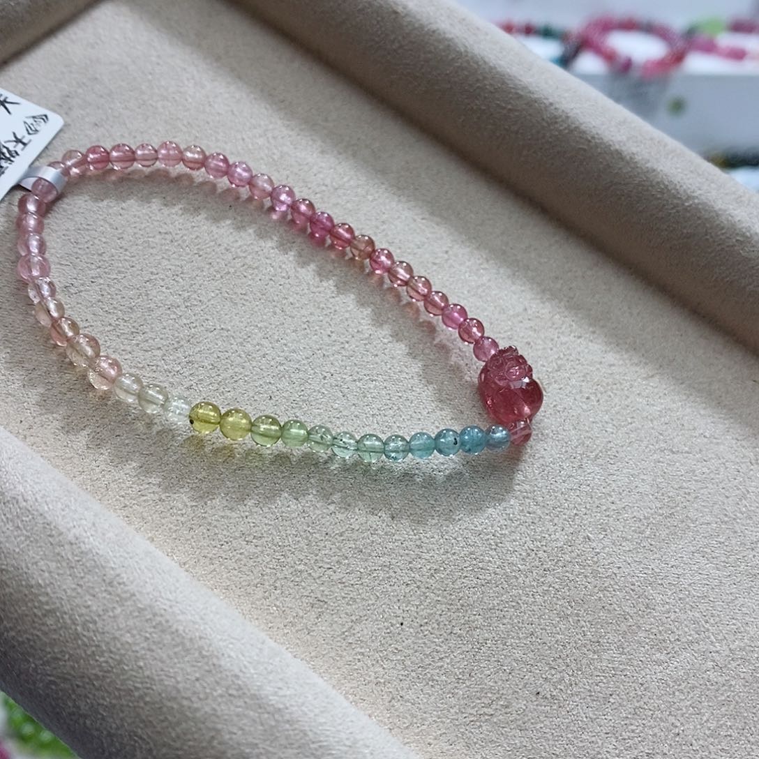 碧玺手链未镶嵌多样性发一条