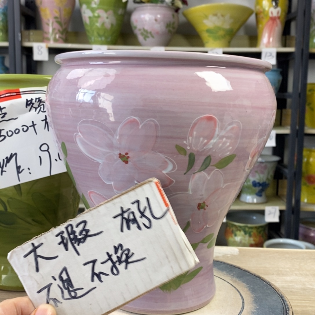 景德镇手工手绘陶瓷花盆