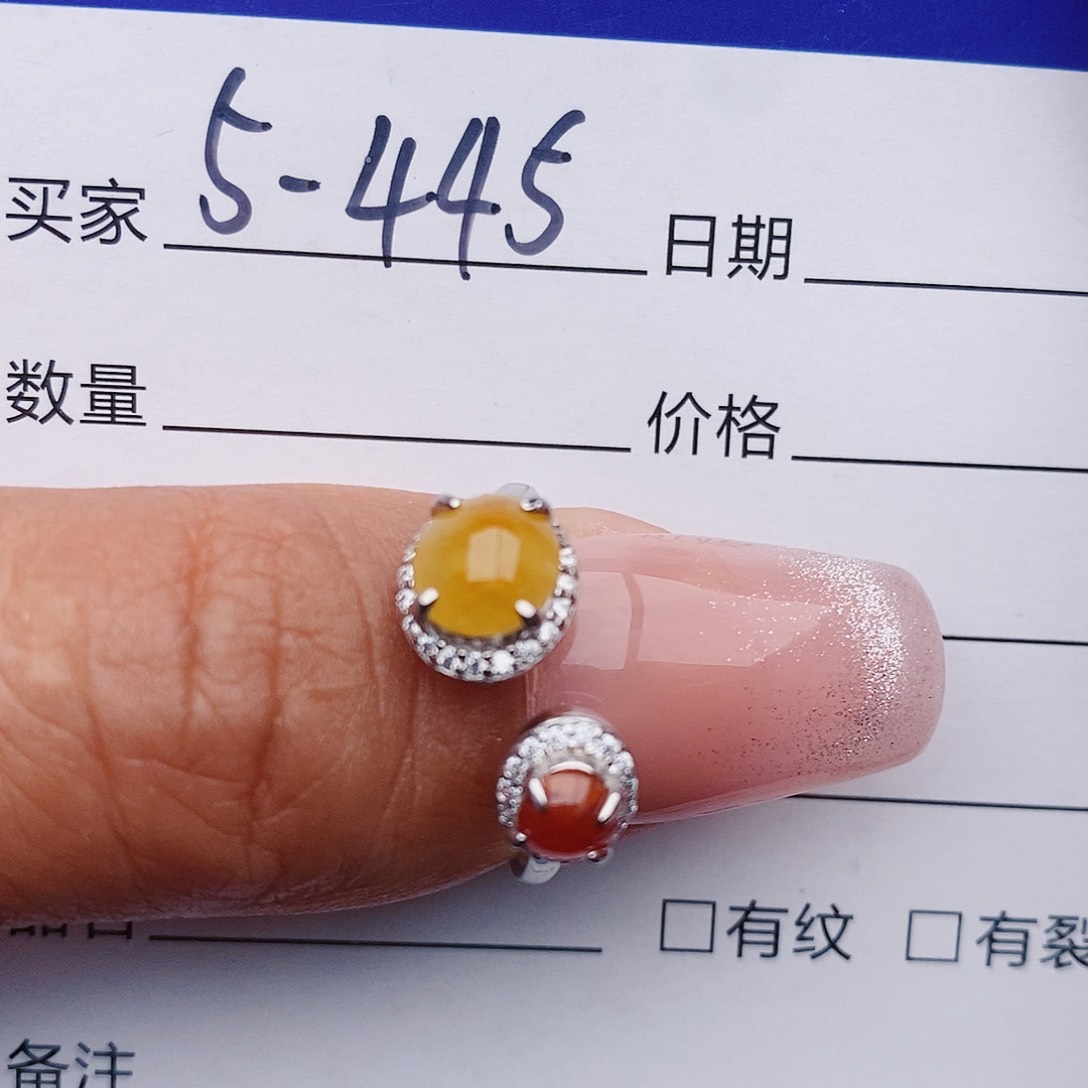 翡翠戒指银S925镶嵌戒指