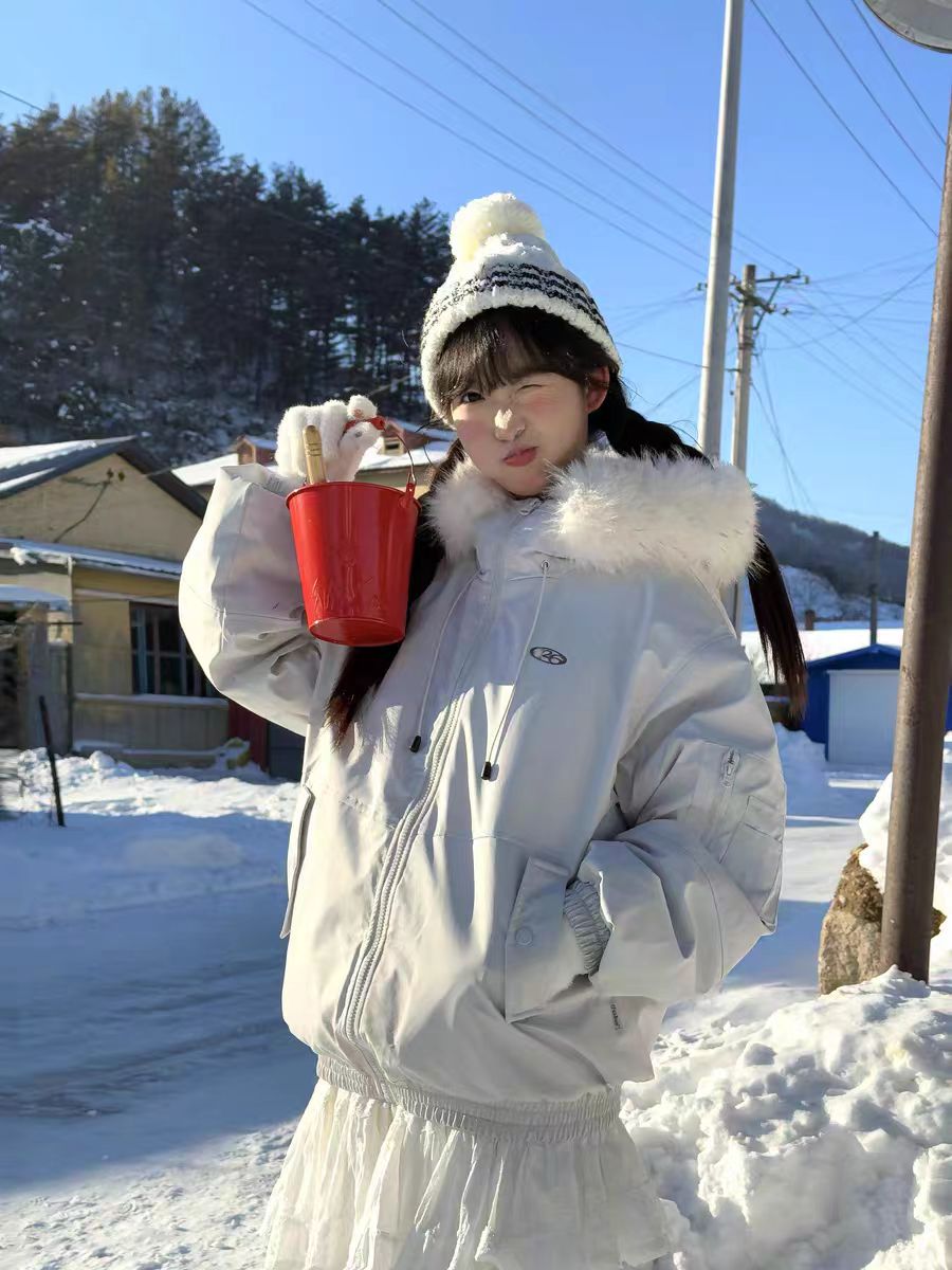 【许我耀眼露思同款】女2025冬季新款休闲加厚保暖派克服外套2511莉