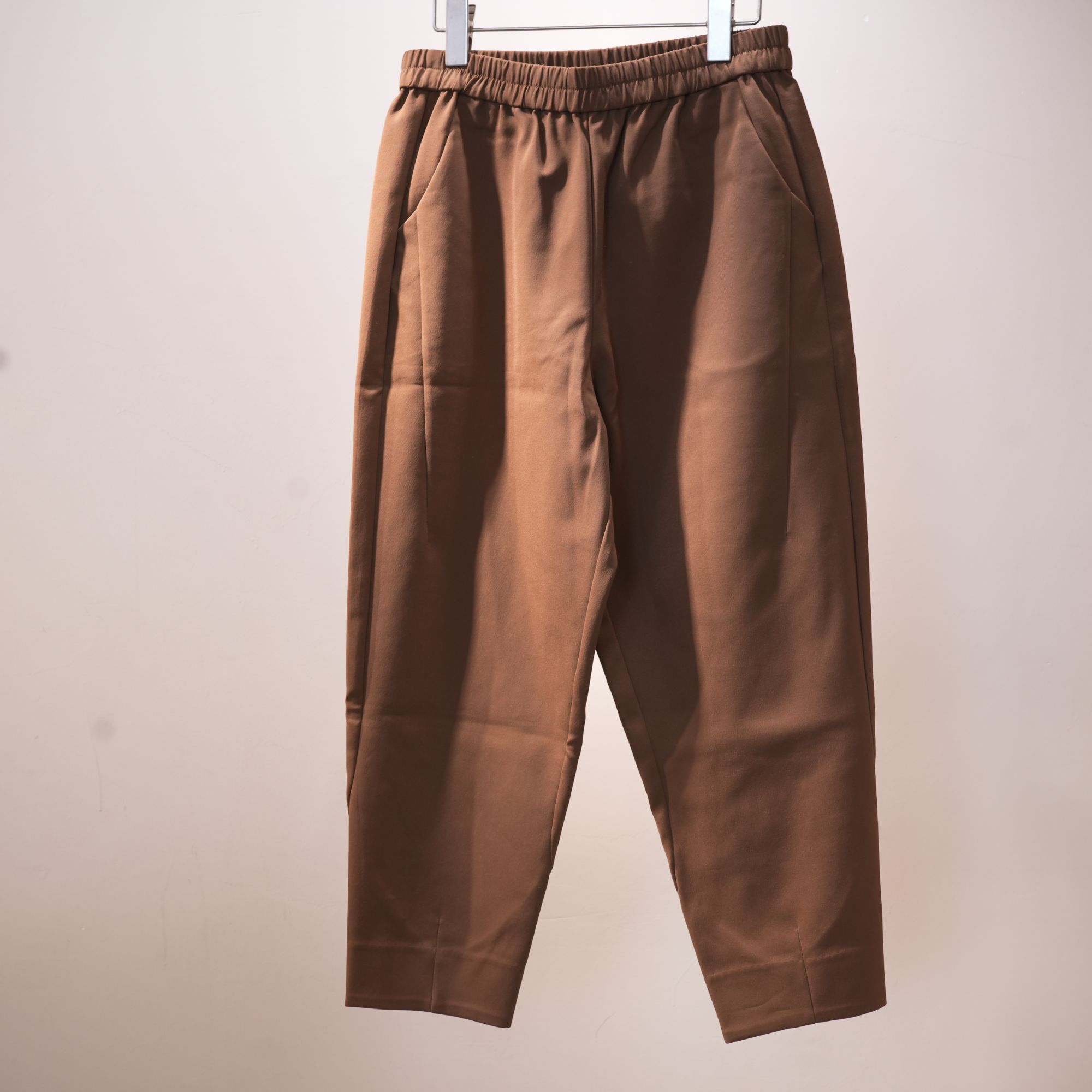 一席之地简约针织百搭宽松纯色松紧腰休闲裤