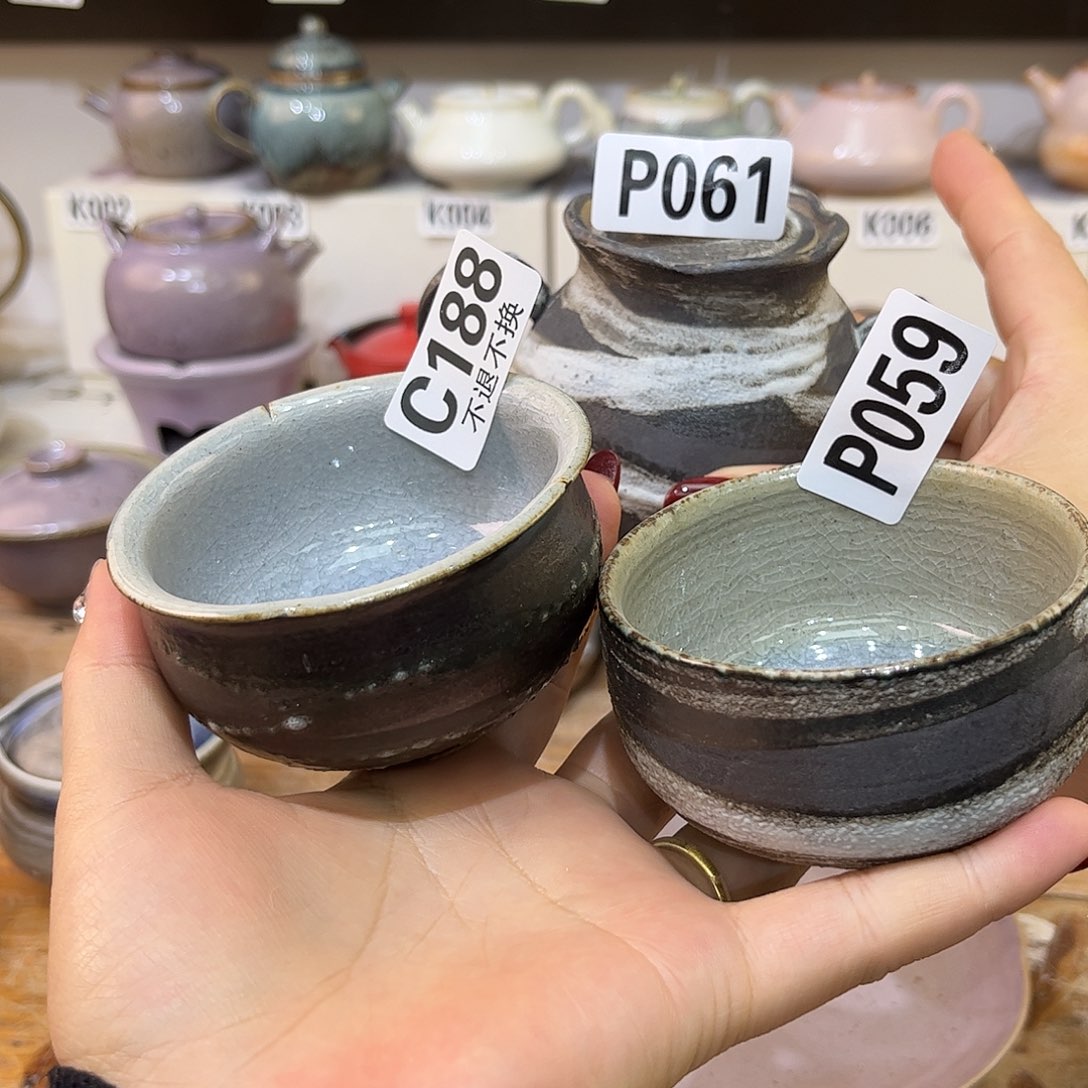 白泥茶杯嘻*喵陶瓷艺术