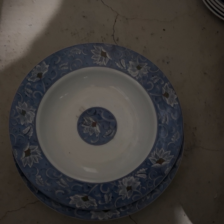 景德镇高温陶瓷陶瓷两个8寸深盘