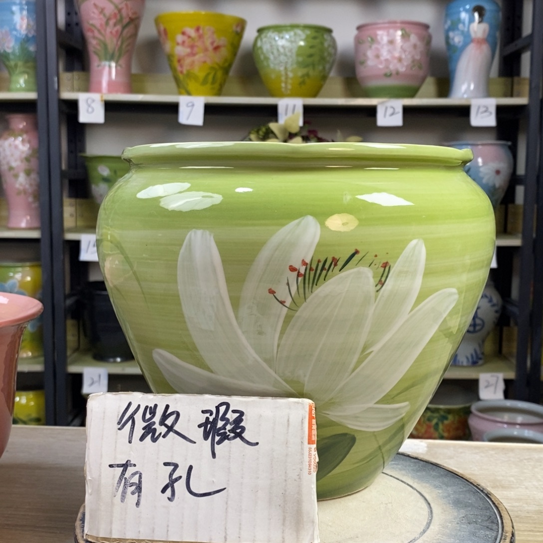 景德镇手工手绘陶瓷花盆
