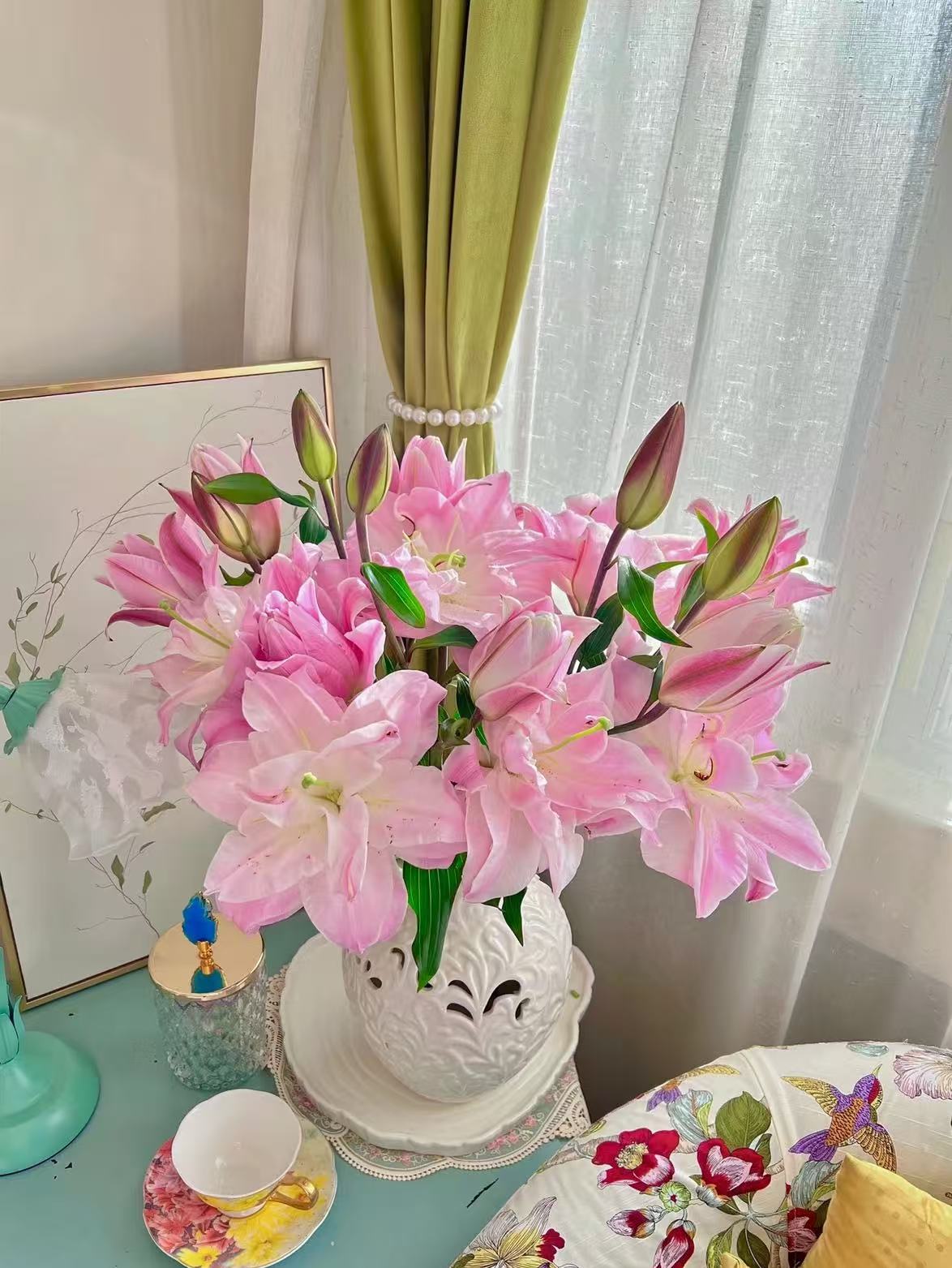 （优选 ）粉双钻重瓣香水重瓣百合