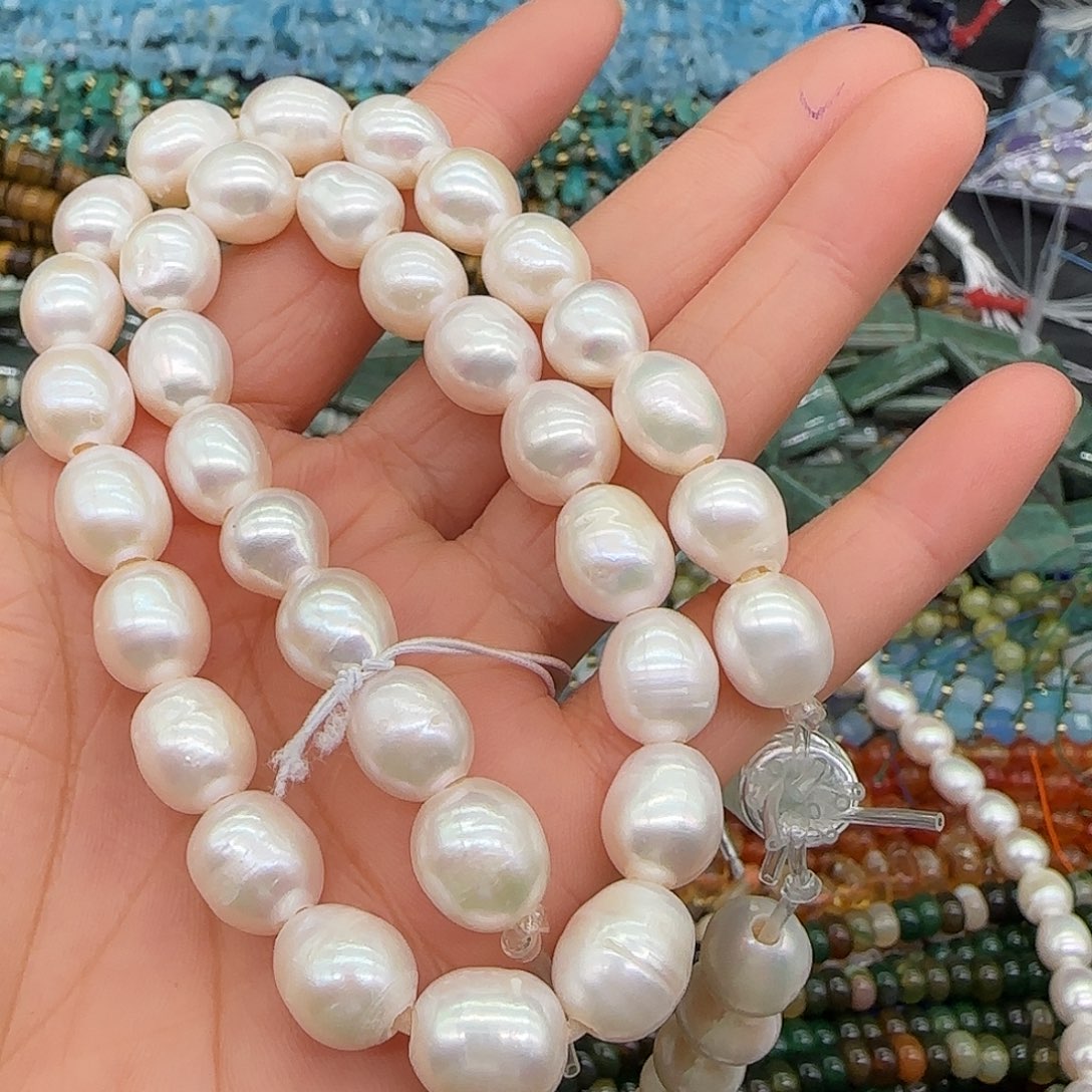 那***霞玛瑙/玉髓合金珠宝半成品珍珠拍两59发一条